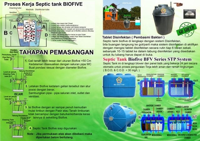 cara pasang septic tank biofive